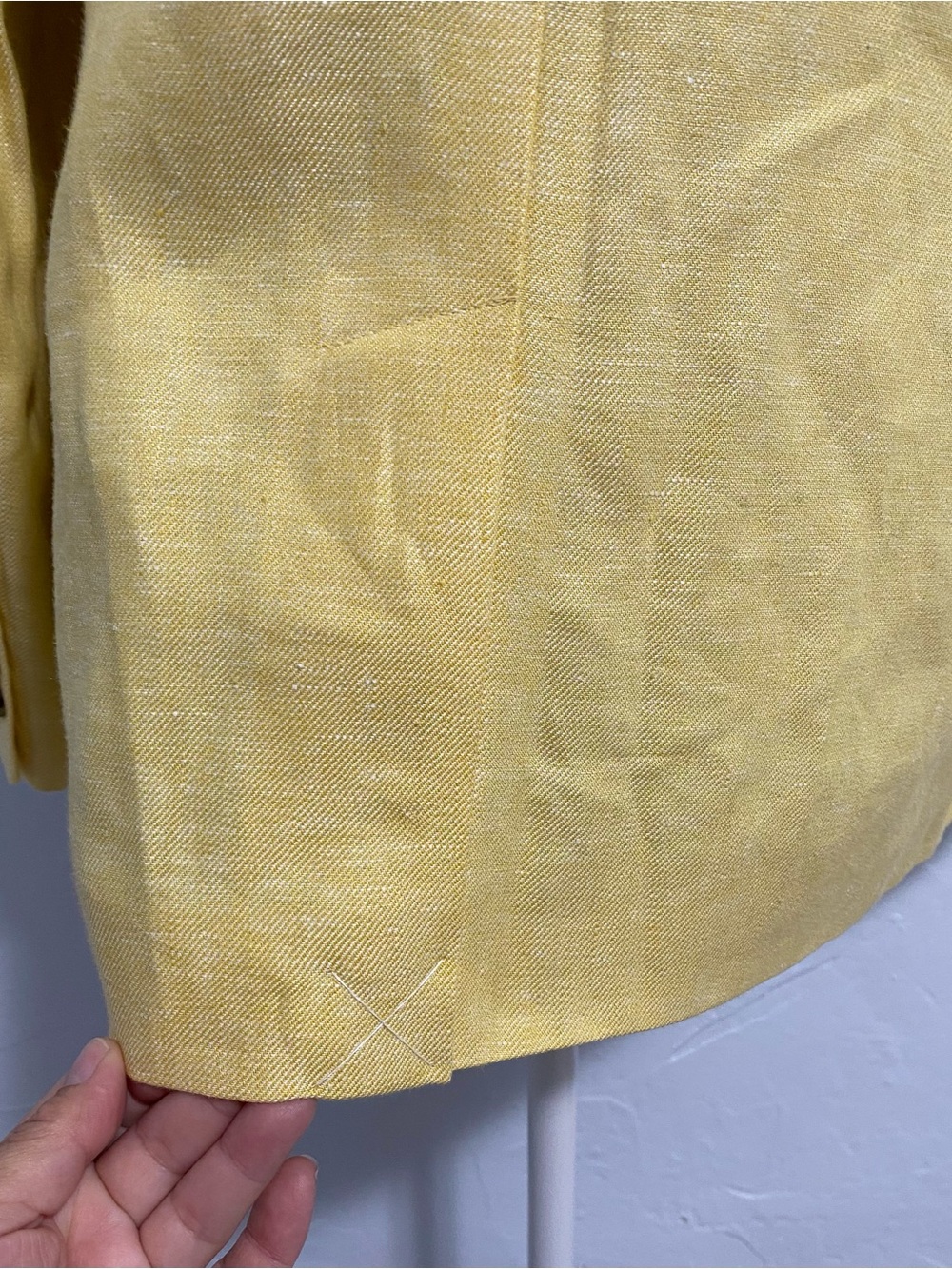 Talbots Yellow Linen Single-Button Blazer - Picture 7 of 16